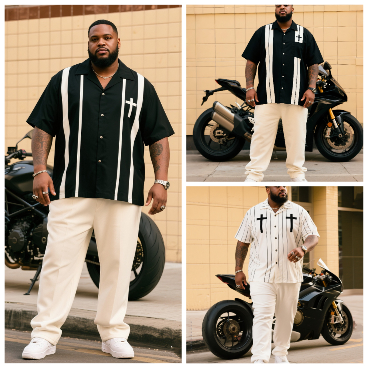 Collectible & Vintage Dolls For Halloween - S-9XL Plus Size Men's Streetwear Cross