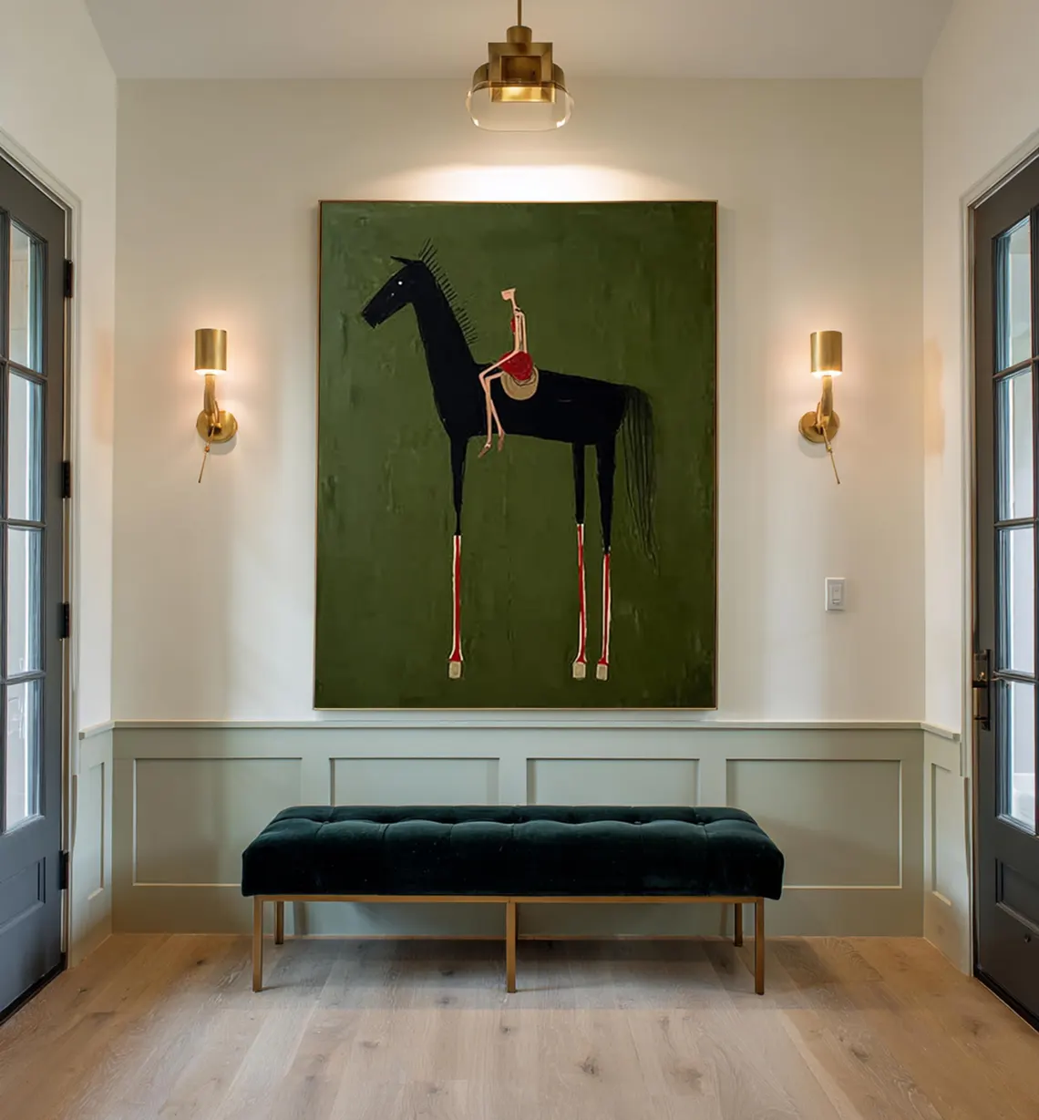 Vintage Toys Collection - Horse Art Neutral Home Decor Painting