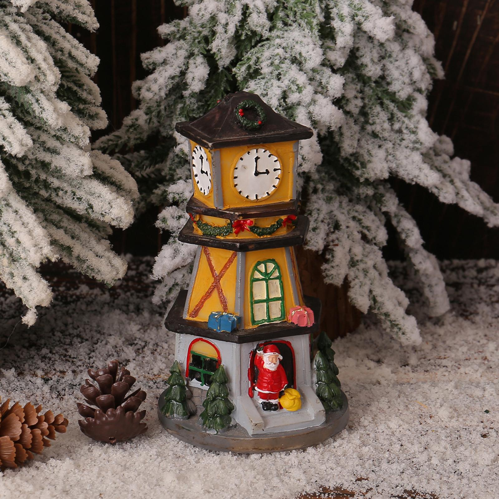 Vintage Collectible Christmas Ornaments - Christmas Village House Resin LED Ornament