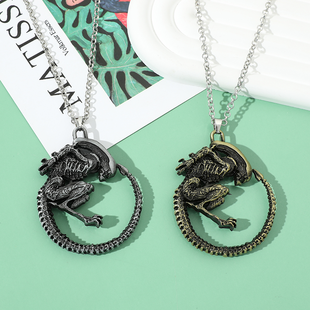 Vintage Item - Gothic Alien Necklace - Vintage Creative