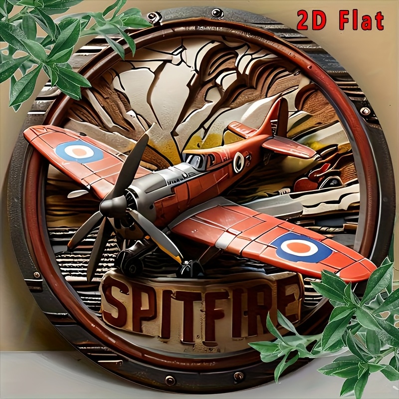 Vintage Collectible Plates - 2D Flat - 1pc Vintage Spitfire