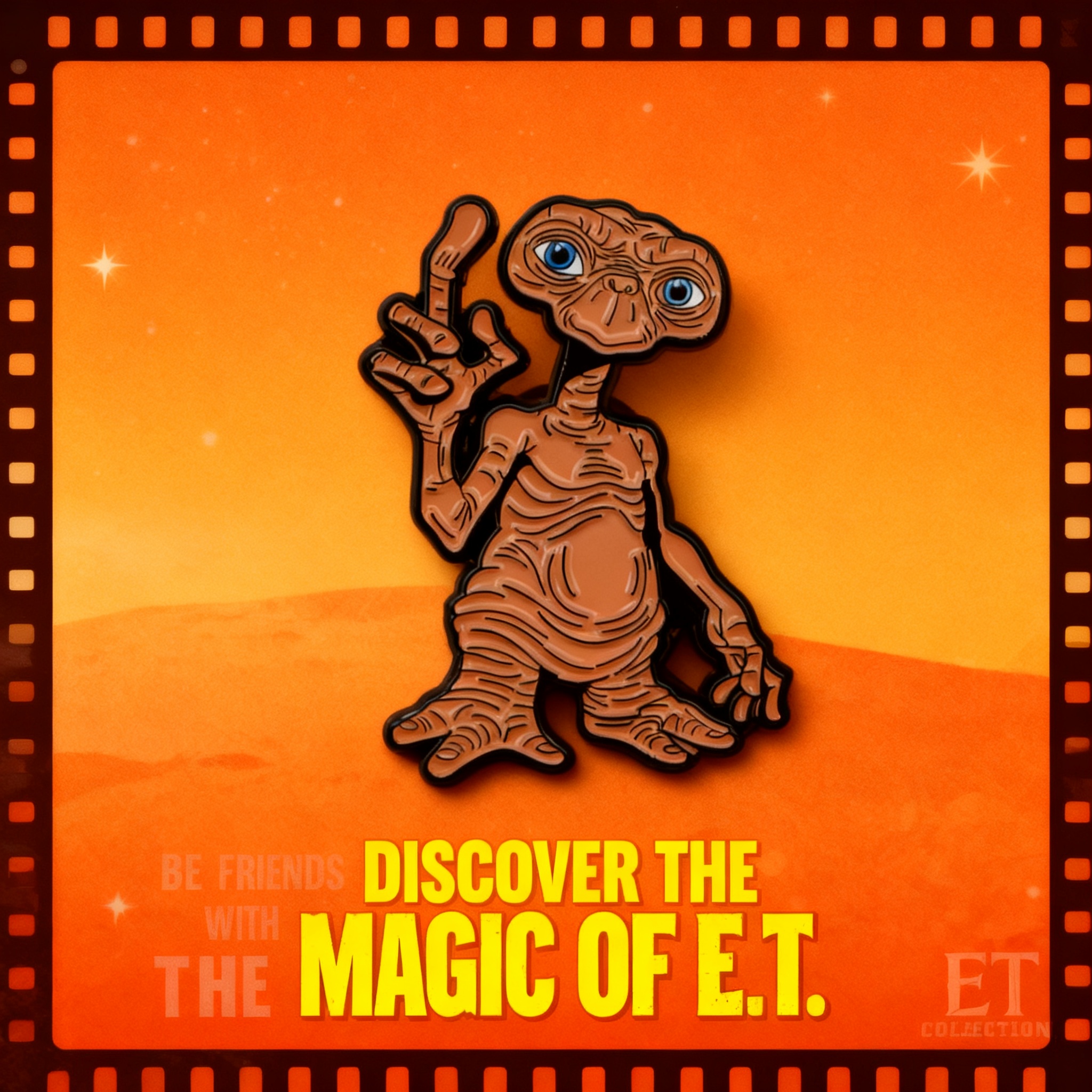 Vintage Collection - Vintage Funny Alien Enamel Cartoon Badge