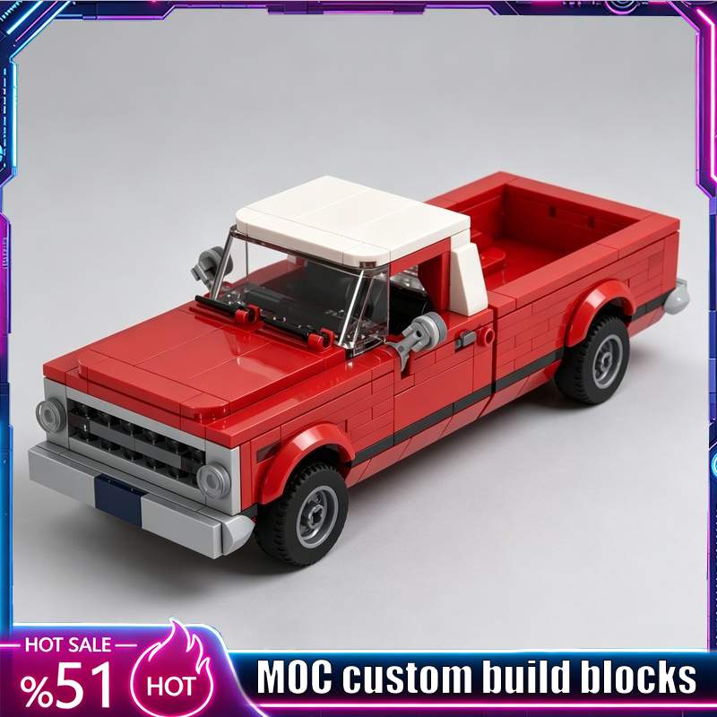 Vintage Collectible Figures - 442PCS Vintage Pickup Truck MOC Vehicle