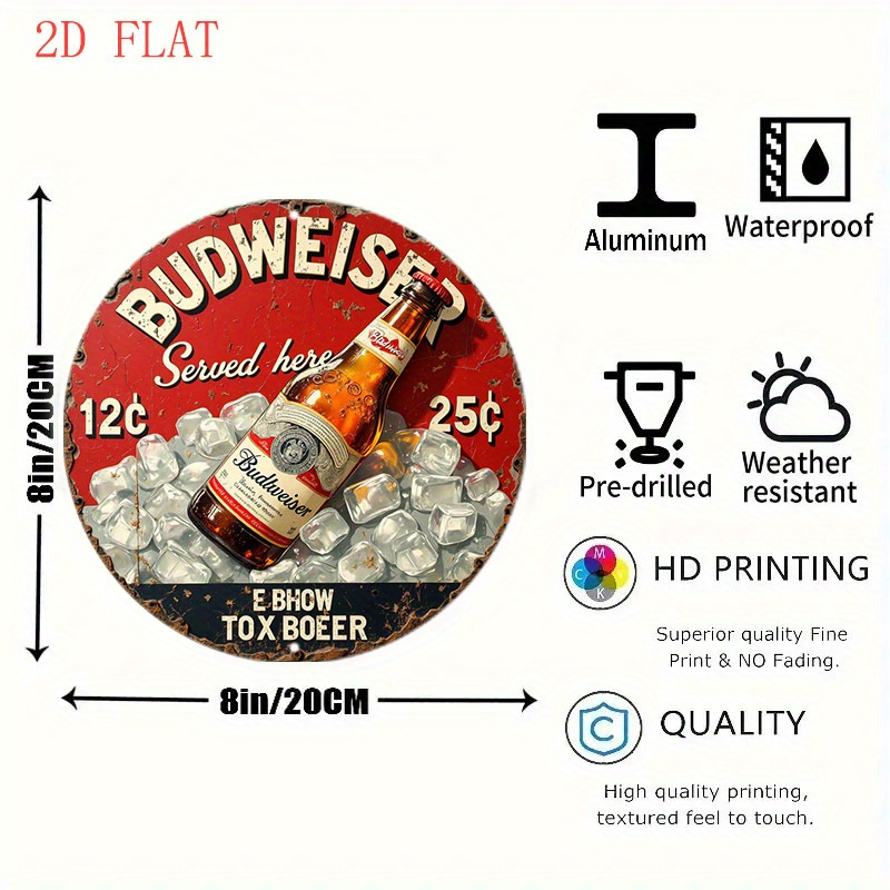 1pc Vintage Beer Logo Metal Wa - Vintage Collectible Plates recensie en prijs