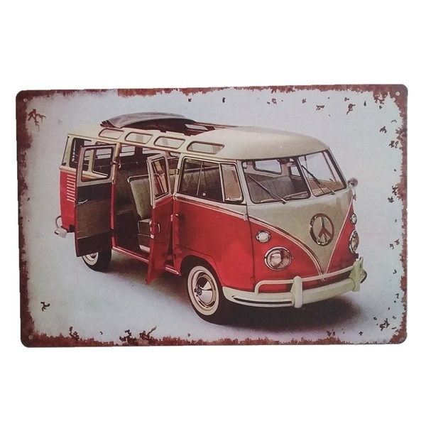 BUS Tin Sign Metal Poster Hang - Vintage Collectible Tins recensie en prijs