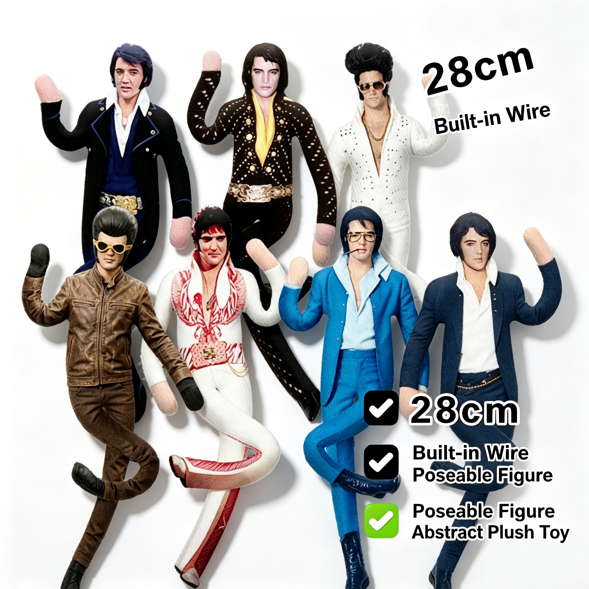 Elvis Plush Doll Built-in Wire - Collectible & Vintage Dolls For Halloween recensie en prijs