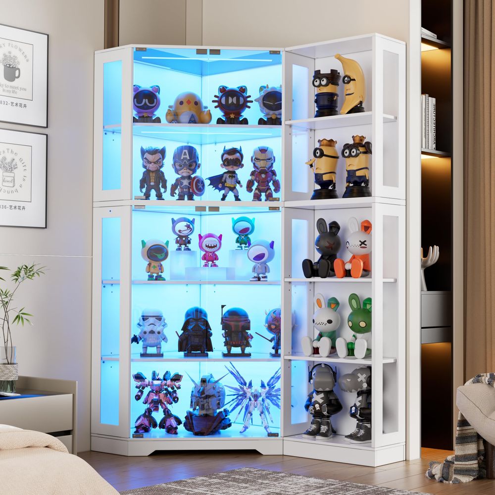 Modern Display Storage Cabinet - Collectible & Vintage Dolls For Halloween recensie en prijs