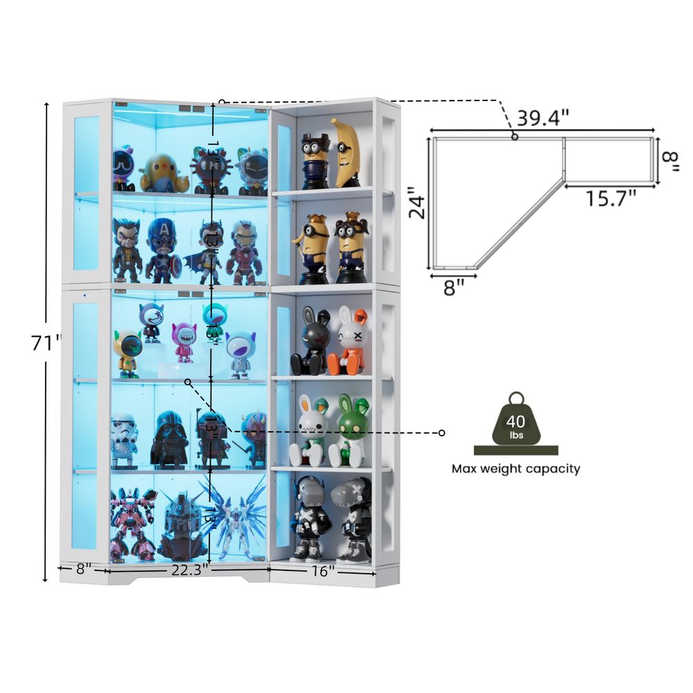 Modern Display Storage Cabinet - Collectible & Vintage Dolls For Halloween recensie en prijs