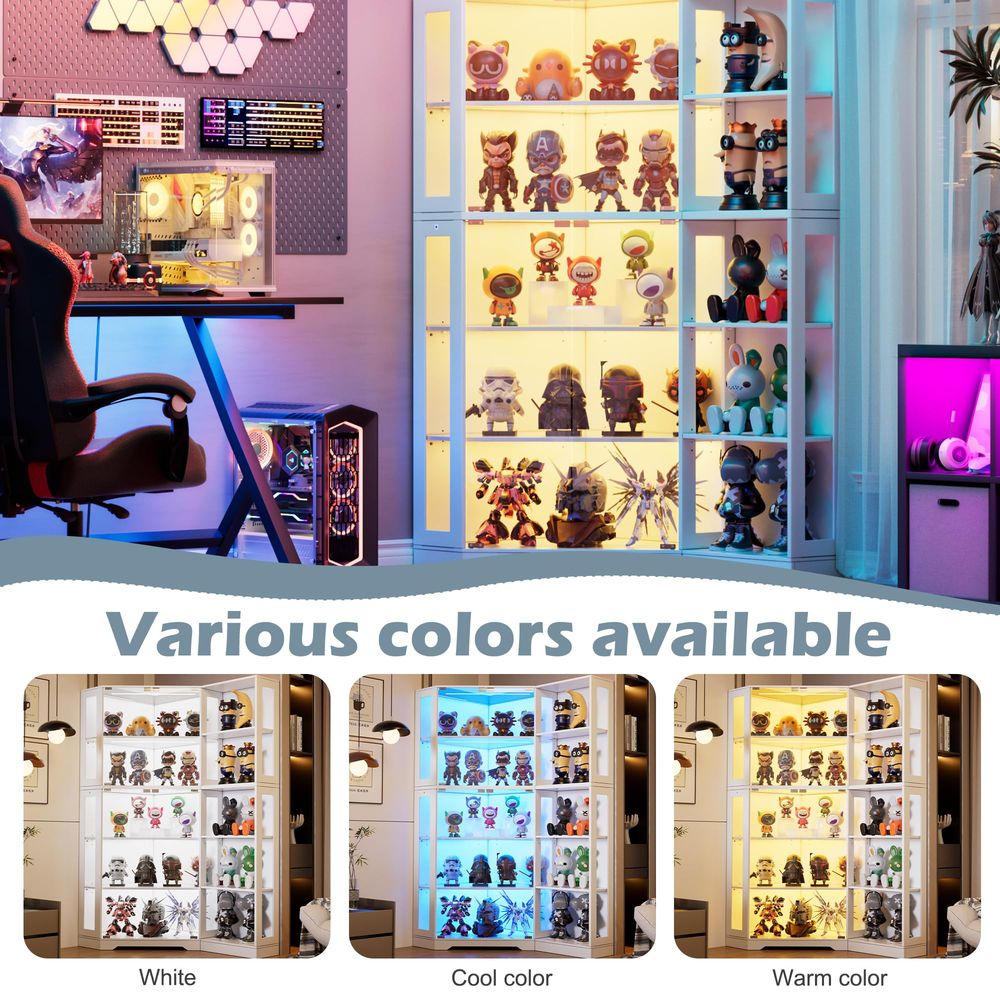Modern Display Storage Cabinet - Collectible & Vintage Dolls For Halloween recensie en prijs