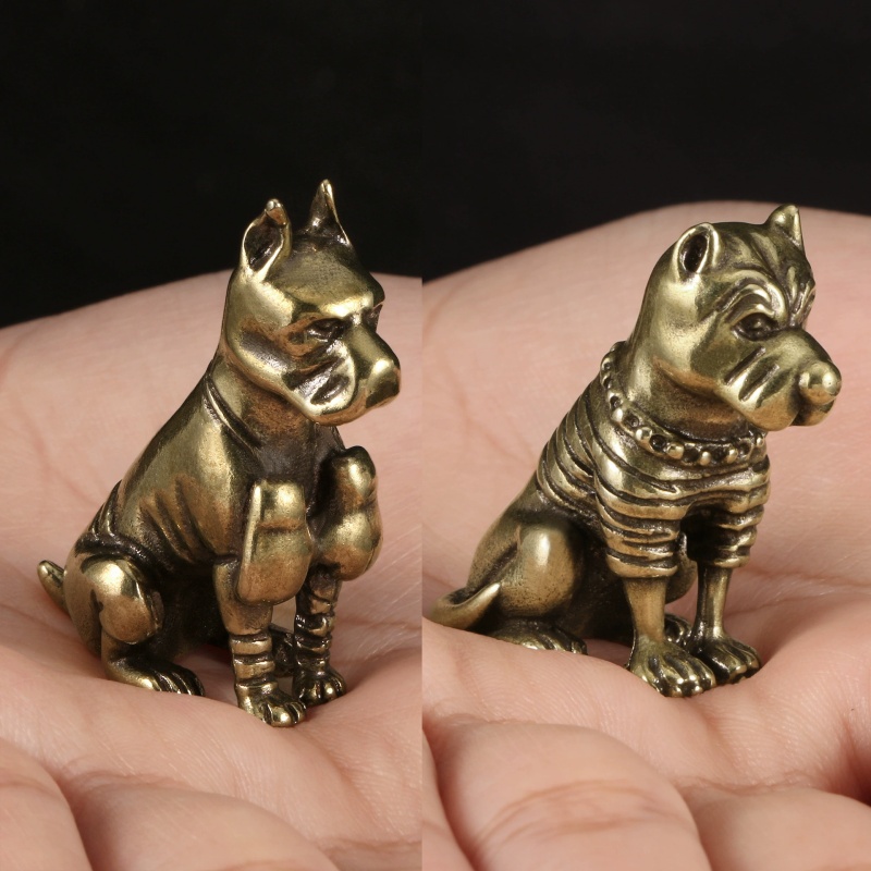 Vintage Solid Brass Pitbull Bu - Vintage Collectible Christmas Ornaments recensie en prijs