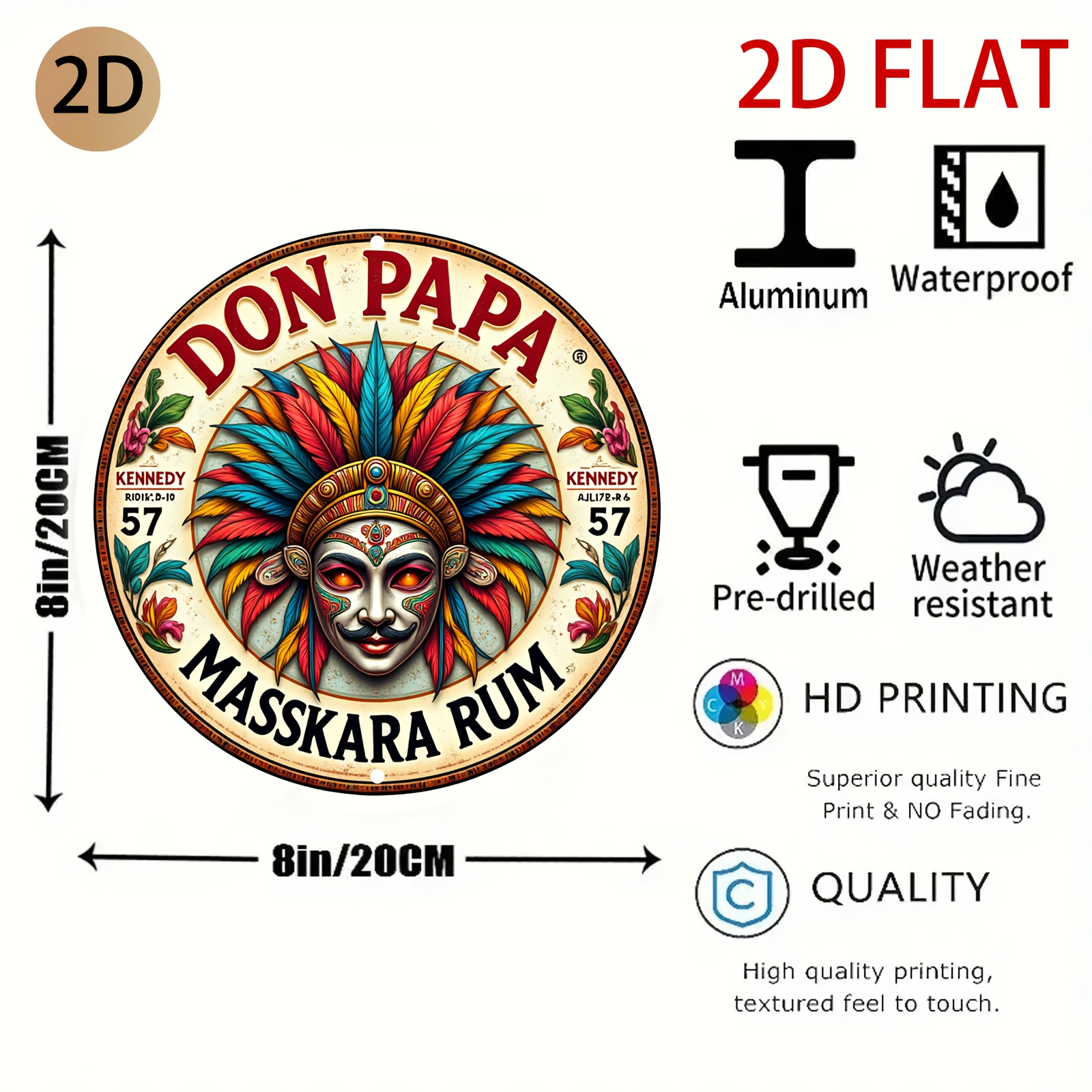 Vintage Don Papa Masskara Rum  - Vintage Collectible Plates recensie en prijs
