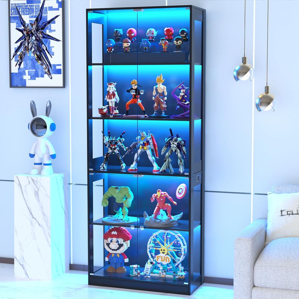 Glass Display Cabinet, 4Tier C - Collectible & Vintage Dolls For Halloween recensie en prijs