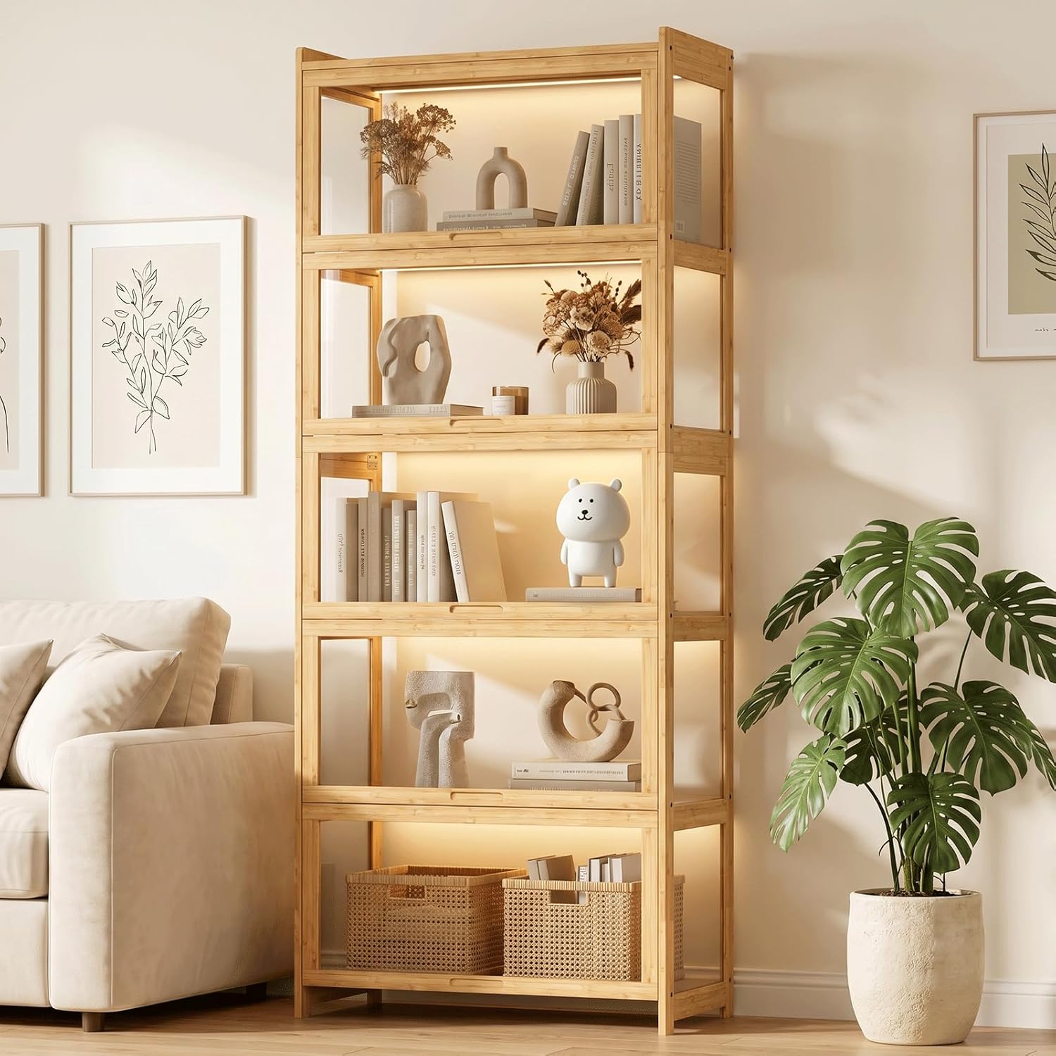 Display Cabinet with Acrylic D - Collectible & Vintage Dolls For Halloween recensie en prijs