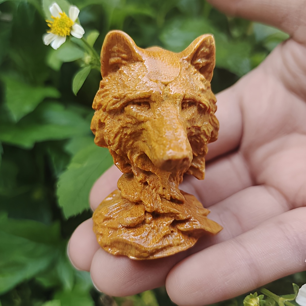 Vintage Wooden Wolf Head Sculp - Vintage Collectible Christmas Ornaments recensie en prijs