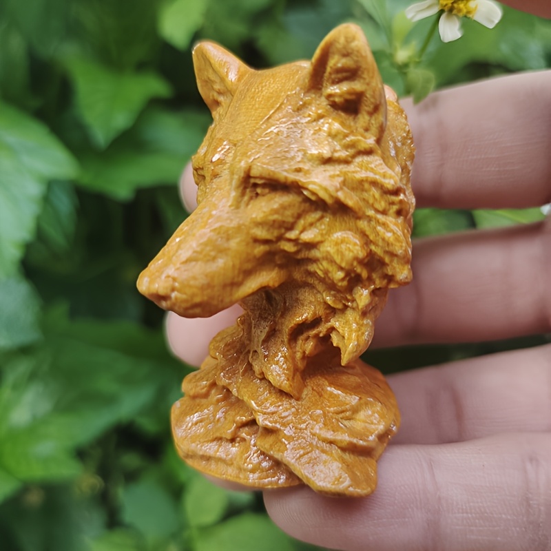 Vintage Wooden Wolf Head Sculp - Vintage Collectible Christmas Ornaments recensie en prijs