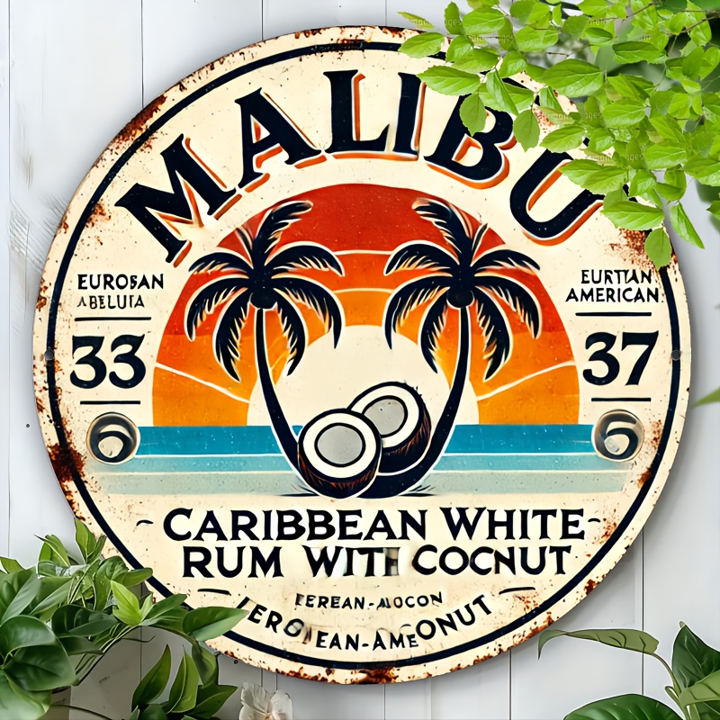 Vintage Malibu Rum Coconut Alu - Vintage Collectible Plates recensie en prijs