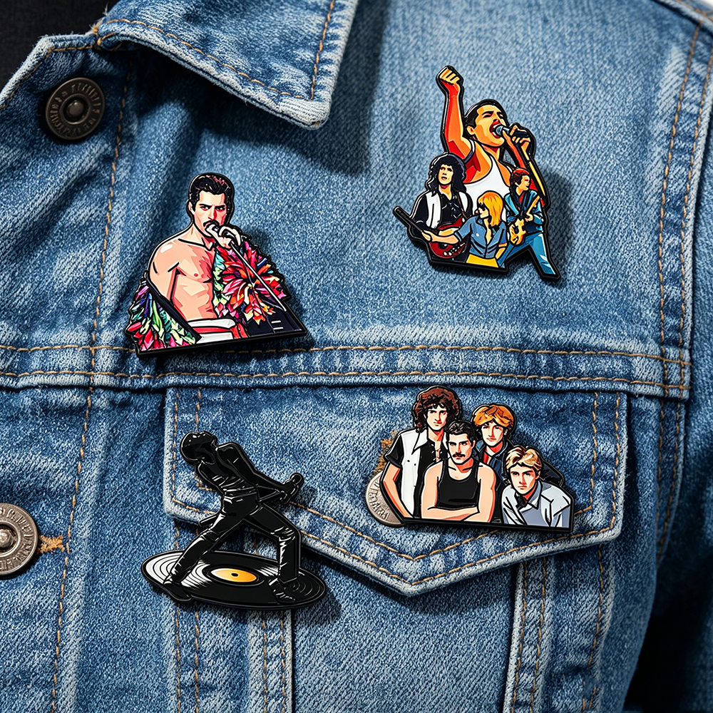 4pcs Classic Rock Band Enamel  - Vintage Item recensie en prijs