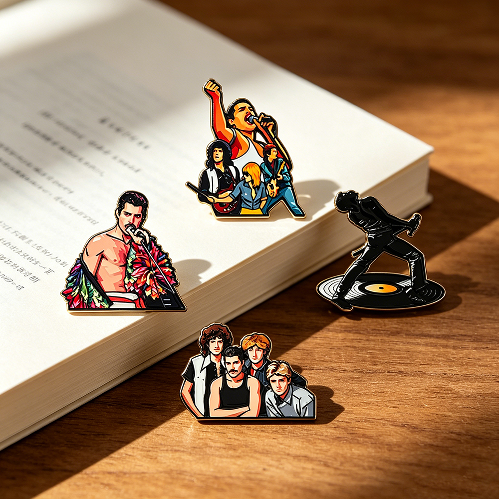 4pcs Classic Rock Band Enamel  - Vintage Item recensie en prijs