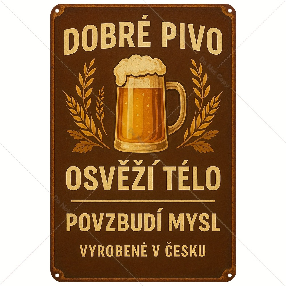 Vintage Czech Beer Metal Sign  - Vintage Collectible Plates recensie en prijs