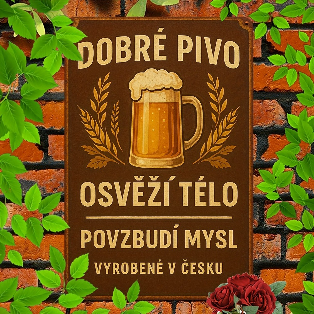 Vintage Czech Beer Metal Sign  - Vintage Collectible Plates recensie en prijs