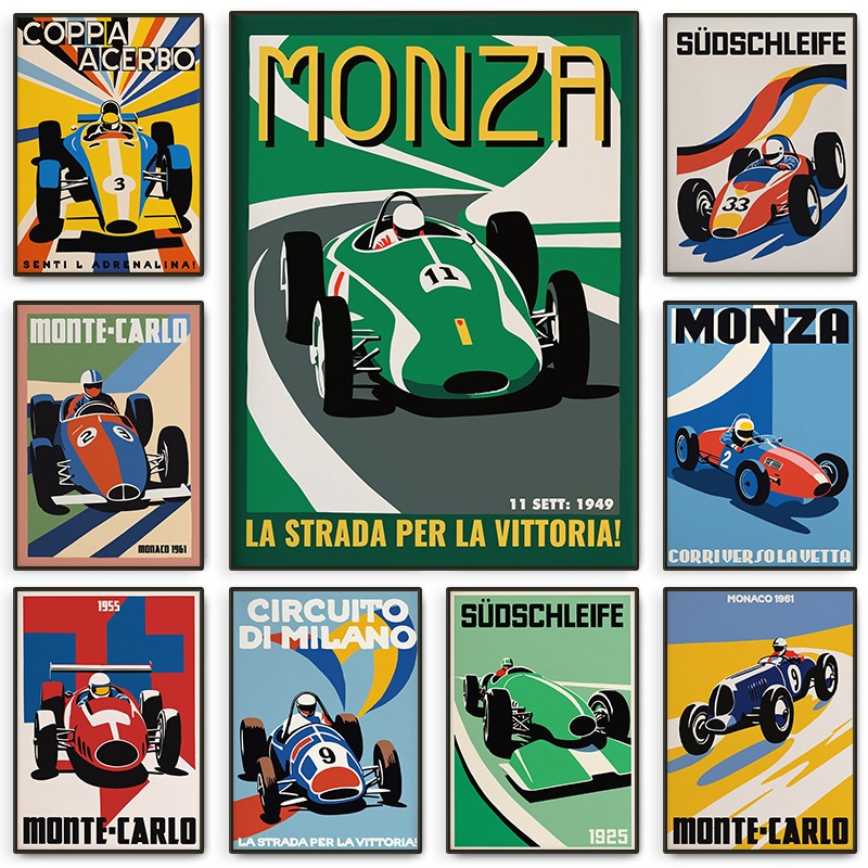 Vintage Monza Racing Poster Cl - Vintage Collectible Posters recensie en prijs