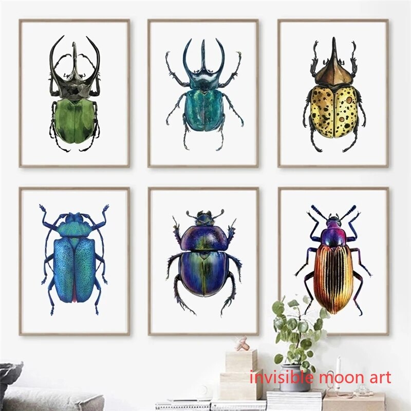 Vintage Insect Art Colorful Be - Vintage Collectible Posters recensie en prijs