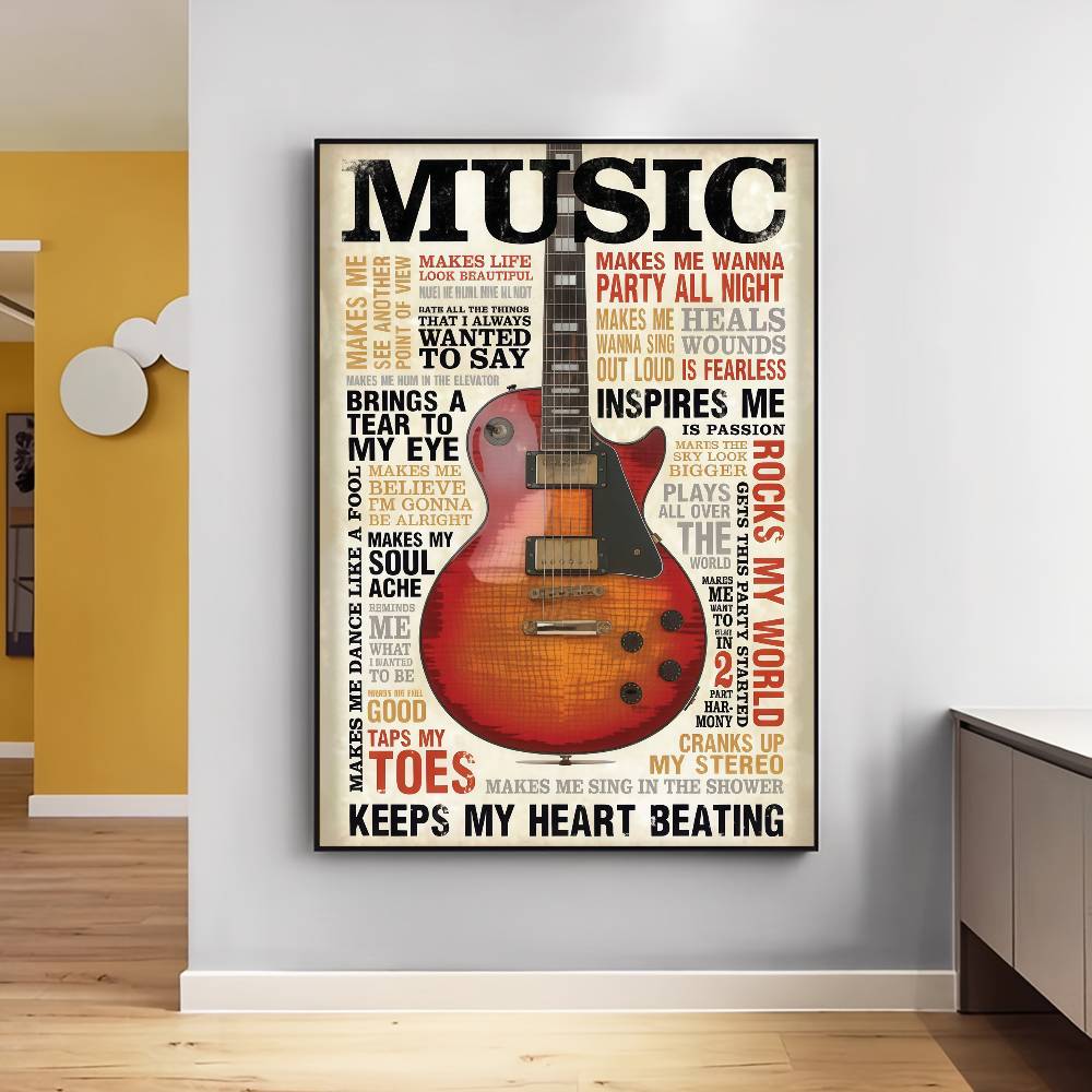 Guitar Collection Self-adhesiv - Vintage Collectible Posters recensie en prijs