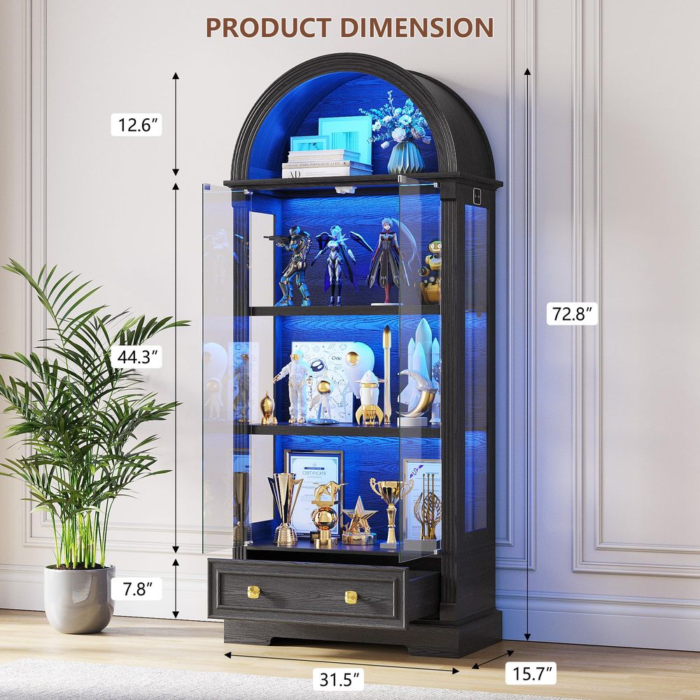 71 Glass Display Cabinet with  - Collectible & Vintage Dolls For Halloween recensie en prijs