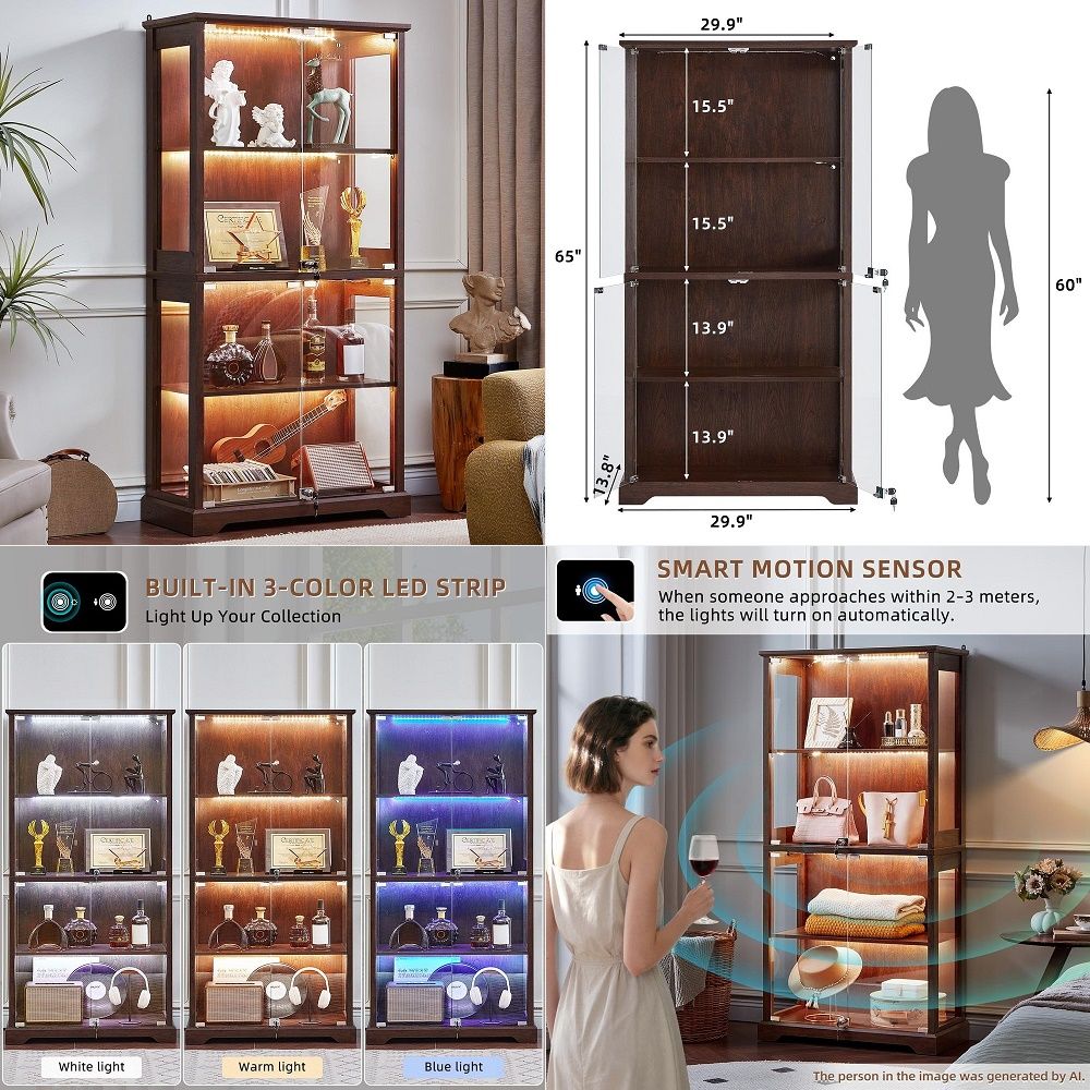 Farmhouse Glass Display Cabine - Collectible & Vintage Dolls For Halloween recensie en prijs