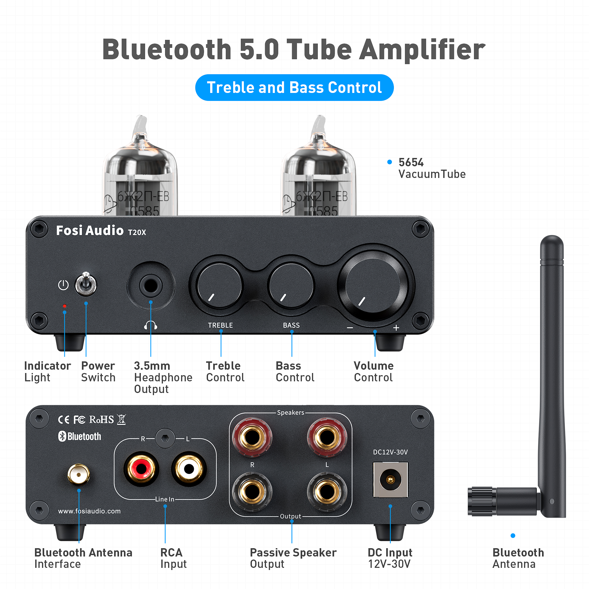 Fosi Audio Vacuum Tube HifI Am - Tube Amplifier Part recensie en prijs
