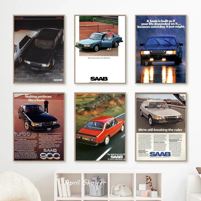 Classic Vintage Saab 900 Turbo - Vintage Collectible Posters recensie en prijs