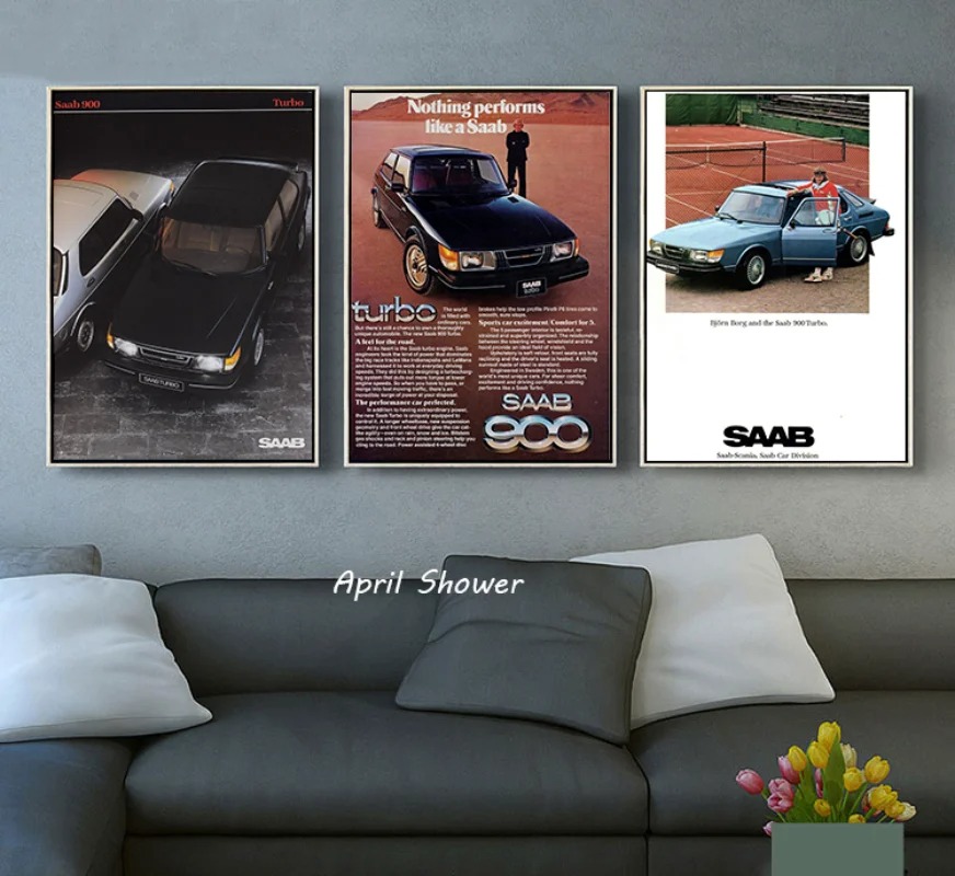 Classic Vintage Saab 900 Turbo - Vintage Collectible Posters recensie en prijs