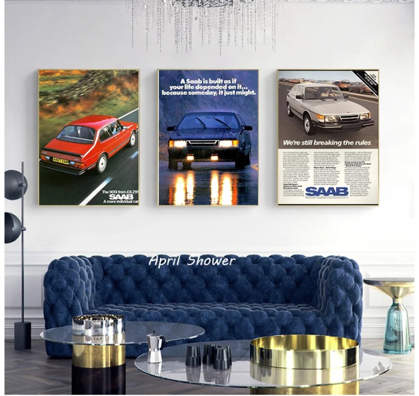 Classic Vintage Saab 900 Turbo - Vintage Collectible Posters recensie en prijs