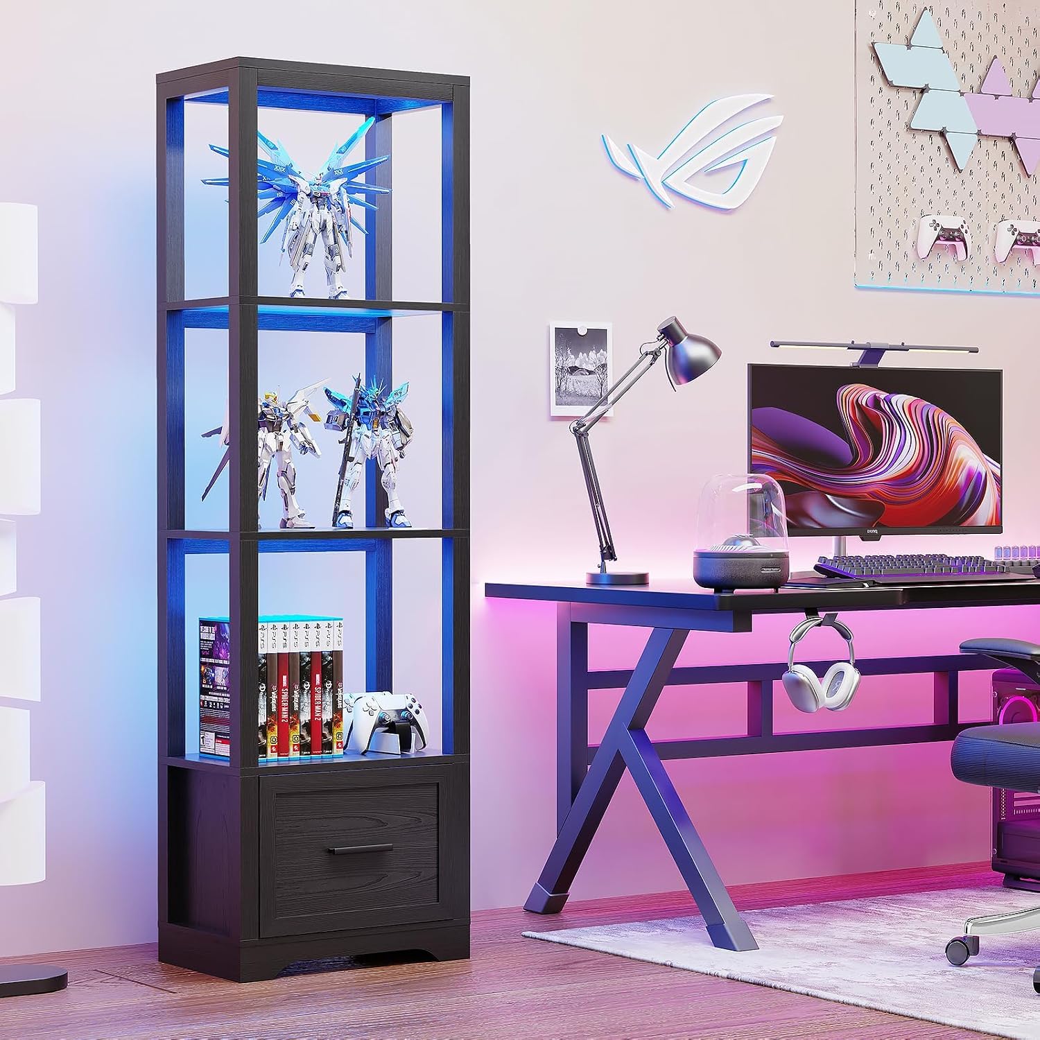 3-Color LED Display Shelf with - Collectible & Vintage Dolls For Halloween recensie en prijs