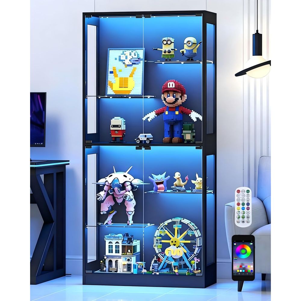 Display Cabinet with Glass Doo - Collectible & Vintage Dolls For Halloween recensie en prijs
