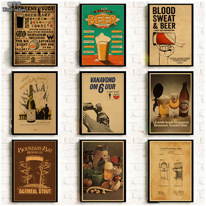 Vintage Beer Wine Drink Chart  - Vintage Collectible Posters recensie en prijs