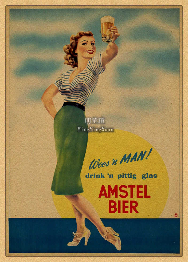Vintage Beer Wine Drink Chart  - Vintage Collectible Posters recensie en prijs
