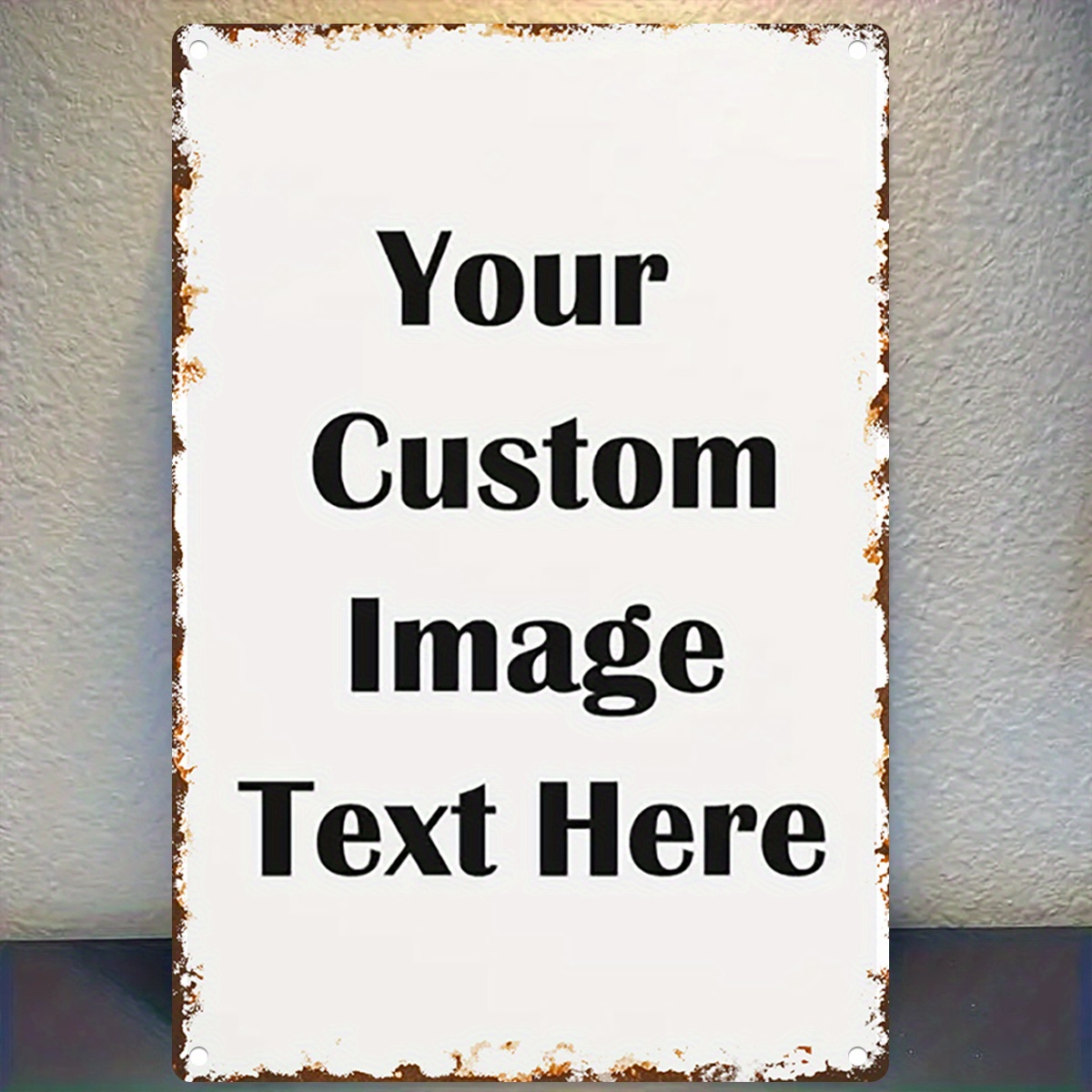 Custom Image/Text Metal Tin Si - Vintage Collectible Plates recensie en prijs