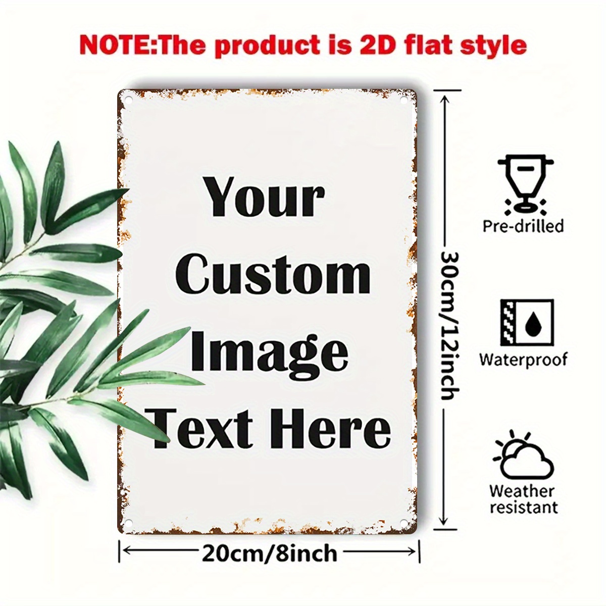 Custom Image/Text Metal Tin Si - Vintage Collectible Plates recensie en prijs