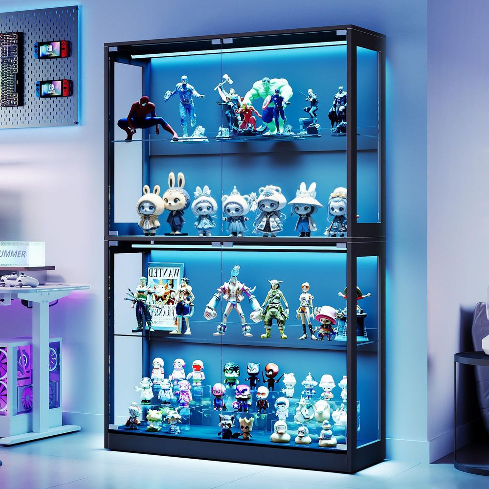 Display Cabinet with Glass Doo - Collectible & Vintage Dolls For Halloween recensie en prijs