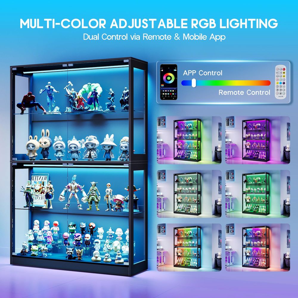 Display Cabinet with Glass Doo - Collectible & Vintage Dolls For Halloween recensie en prijs