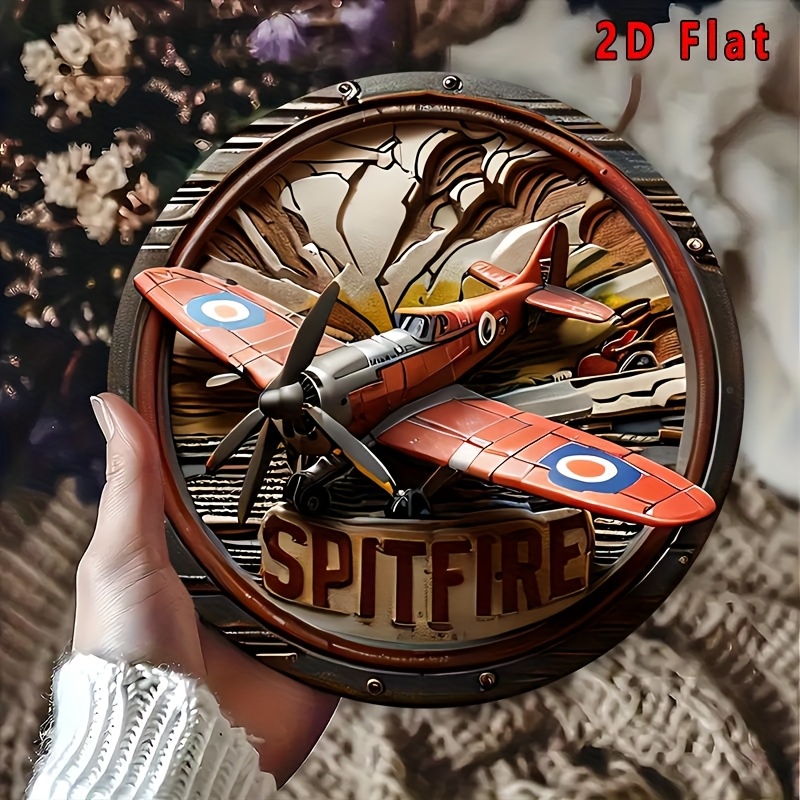 2D Flat - 1pc Vintage Spitfire - Vintage Collectible Plates recensie en prijs