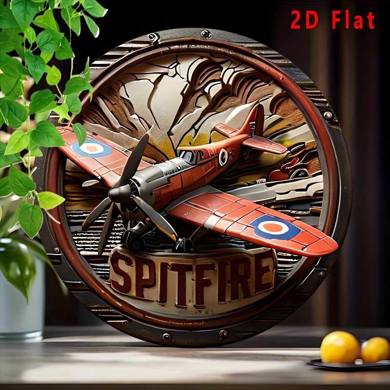 2D Flat - 1pc Vintage Spitfire - Vintage Collectible Plates recensie en prijs