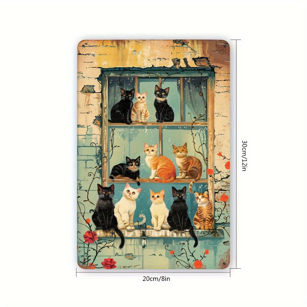 Vintage Cats Window Metal Sign - Vintage Collectible Plates recensie en prijs