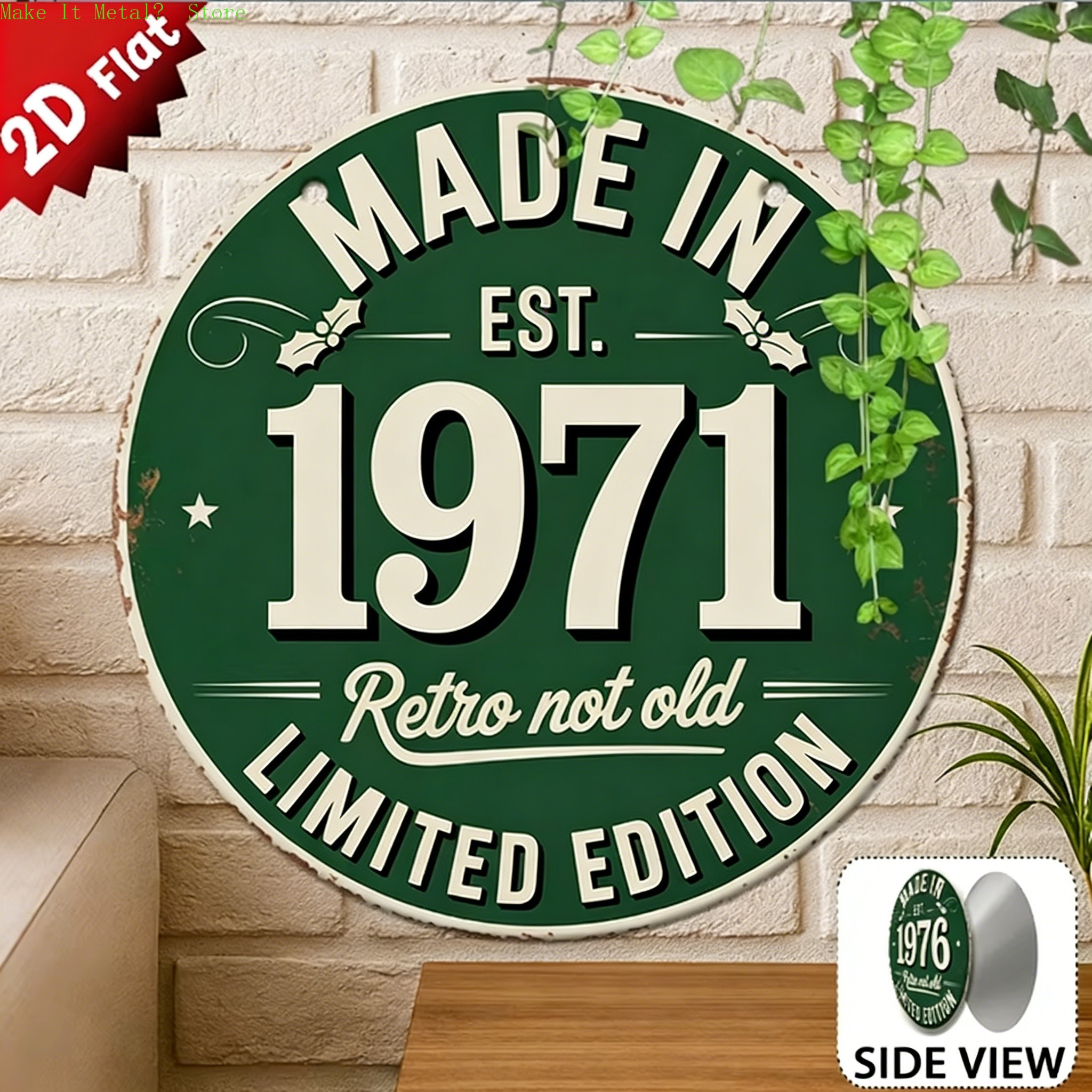Made in 1976 Retro Not Old 2D  - Vintage Collectible Plates recensie en prijs