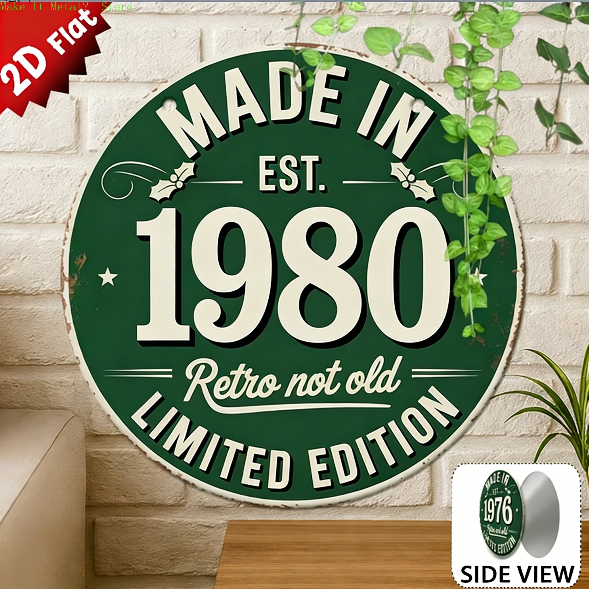 Made in 1976 Retro Not Old 2D  - Vintage Collectible Plates recensie en prijs